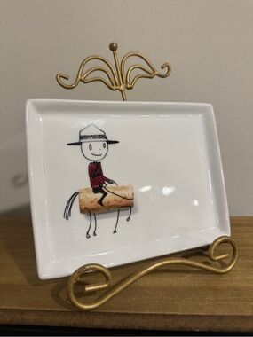 CB2 Oliver Canadian Mountie appetizer plate